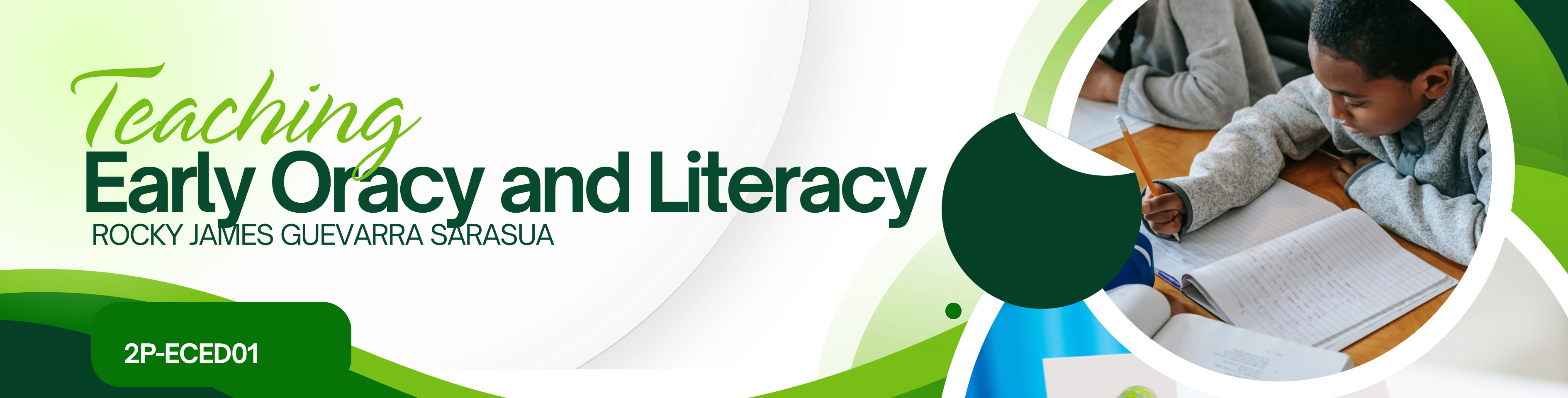 2P-ECED01 TEACHING EARLY ORACY, AND LITERACY